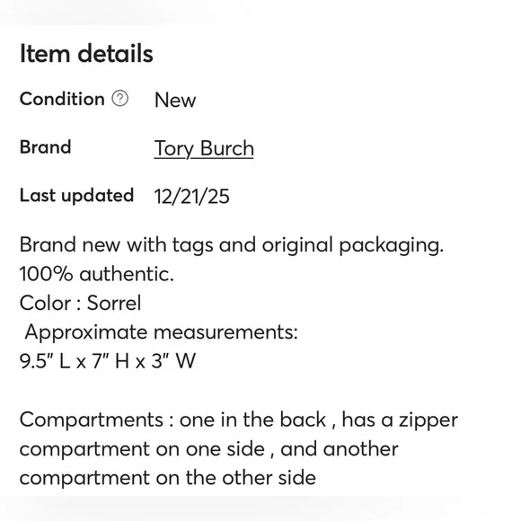 NWT Tory Burch Red Quilted Crossbody Small Leather Bag - Picture 10 of 16